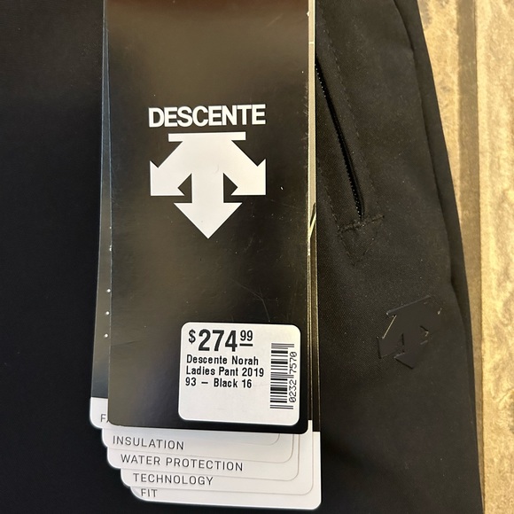 Descente ladies stretch black snowpants size 16 new with tags - Picture 2 of 4
